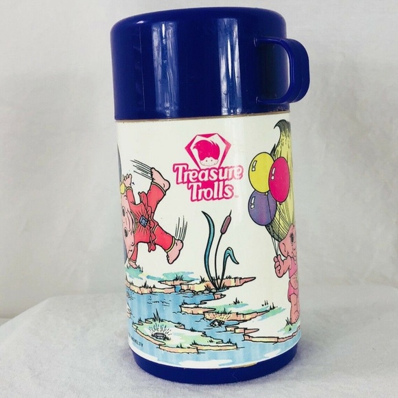 Vintage Treasure Trolls Aladdin Thermos 1992 - Picture 3 of 6